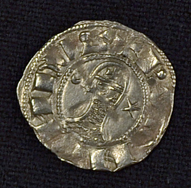 Crusader Antioch - King Bohemond III 1163 - 1201. Billion Denier - Obverse; Kings Portrait and text.