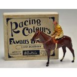 C.1940s Britains Lead Racing Colours of Famous Owners Lord Roseberry - No1463, yellow and pink