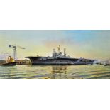 HMS Ark Royal 'Majesty' Colour Print the last homecoming of HMS Ark Royal by Eric Roberts,