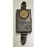 WWII Daimon Trench Torch - still contains 'The Dome' standard battery (not working), with 2x leather