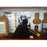 Captain G.C. Blundell C.B.E. R.N. - Selection to include Bicorn Hat, Naval Dress Belt, Epaulettes,