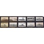 Royal Navy Photo-Cards a montage of various ships to include HMS Royal Oak, Vanguard, Opposum,
