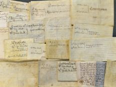 18th and 19th Century Indenture Selection includes 19 various indentures, such as 1671 Essex, many