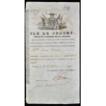 Unusual Jersey Island Passport 1843 - This is issued by the Mayor of St. Helier in Jersey and the