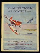 The Schneider Trophy Contest - 1929 The Royal Aero Club Souvenir Programme. 52 page programme full