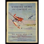 The Schneider Trophy Contest - 1929 The Royal Aero Club Souvenir Programme. 52 page programme full