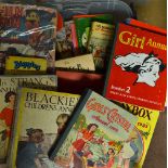 1940s onwards Assorted Children's Annual Selection to include Playbox annual 1935, Girl's annuals,