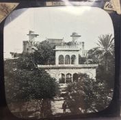 India & Punjab - Lahore Fort Glass Slide -Rare Glass slide negative of Lahore fort and the hazuri