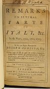 Remarks On Several Parts Of Italy - by Joseph Addison 1739 A 312 page book describing in quite