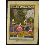 Fine Painting Of A Mughul Court Scene - late 18th or early 19th Century. Believed scripted in