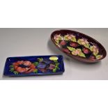 Moorcroft Pottery Pen Tray rectangular measures 20x9.5cm approx. together with 1995 Moorcroft