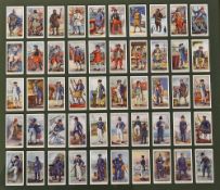 John Player & Sons 'History of Naval Dress' Cigarette cards contained within frame, complete,