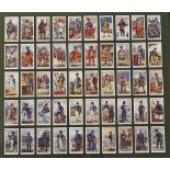 John Player & Sons 'History of Naval Dress' Cigarette cards contained within frame, complete,