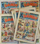 British Comics - 1940s-52 The Dandy Selection to include 4x 1940s, incomplete, various condition F/G