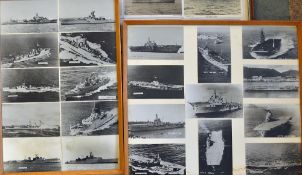 Selection of royal Navy Ship Photocards all contained within 3x frames, includes an array of ships