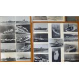 Selection of royal Navy Ship Photocards all contained within 3x frames, includes an array of ships