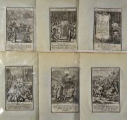 Biblical Engravings c.18th Century - appear in Latin and German, illustrations with text above and