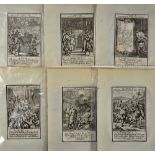Biblical Engravings c.18th Century - appear in Latin and German, illustrations with text above and