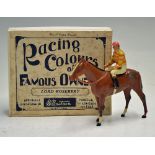 C.1940s Britains Lead Racing Colours of Famous Owners Lord Roseberry - No1463, yellow and pink