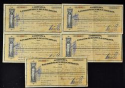 Cuba - Scarce 1950s Payment Notices from the Havana Lithographers for Bacardi - all with vignettes
