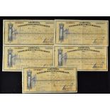 Cuba - Scarce 1950s Payment Notices from the Havana Lithographers for Bacardi - all with vignettes