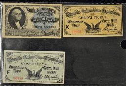 Worlds Columbian Exposition 1893 Tickets - Chicago Fine detailed Ticket for Season Ticket for the