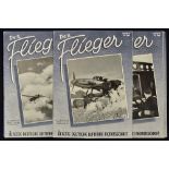 WWII German Magazines 'The Pilot' dated 1944 12 issues in 9x magazines entitled 'Der Flieger',