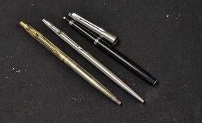 Parker Pen Selection to include a Fibre tip refill black with silvered lid, plus rolled gold ball