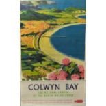 British Railways 'Colwyn Bay' Poster The Natural Centre of The North Wales Coast, by Jordison &