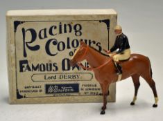 C.1940s Britains Lead Racing Colours of Famous Owners Lord Derby, No237, black, complete with