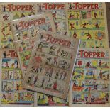 British Comics - Quantity of 'The Topper' 1953-69 to include No 1, 2, 3 and 5, incomplete, flat with