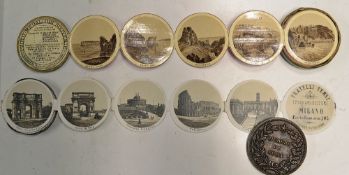 2x Victorian Fold Out Postcards includes Photo Medallion Souvenir displaying places such as Berry