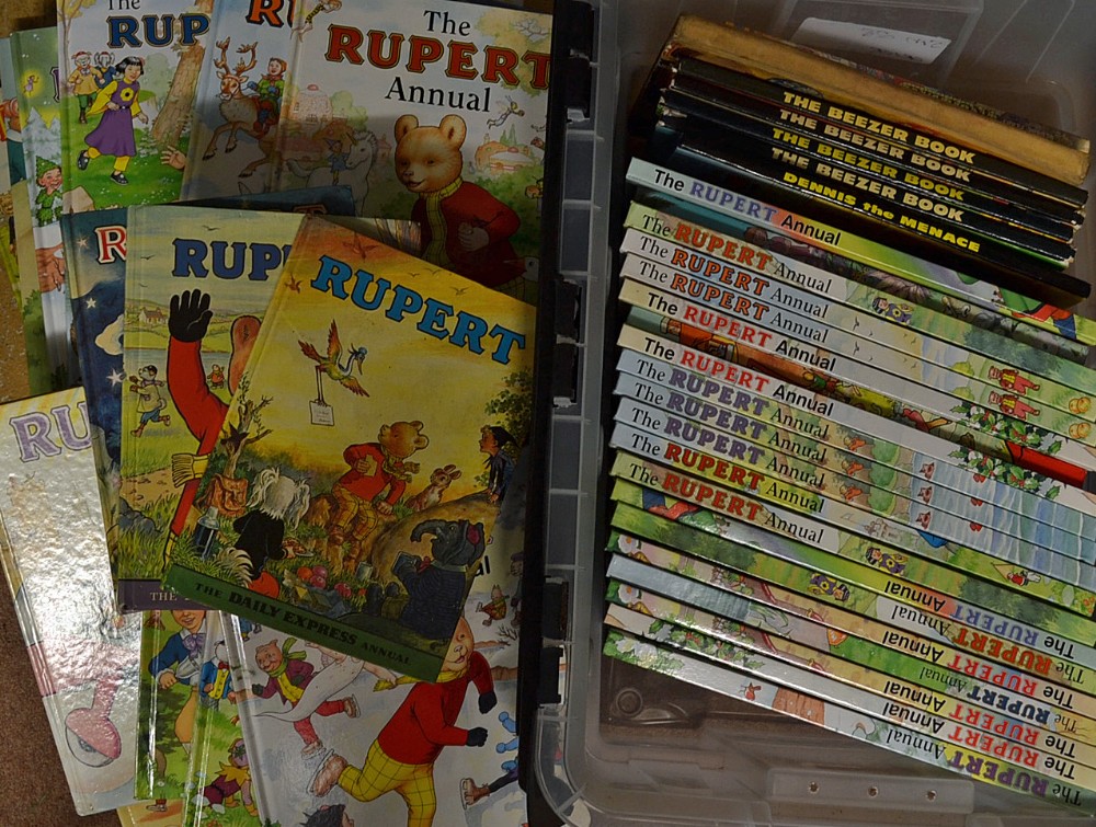 1970s onwards Rupert Annual Selection all hardback issues, appear in good condition (35) 2x Boxes