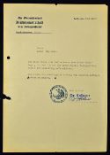 WWII - Deportation letter 'declaring that there is no legal basis to postpone the move' the letter