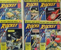 British Comics - First Space Age Weekly 1956 Rocket includes 32 issues missing No3 and 22, mixed