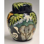 Moorcroft Pottery Ginger Jar 1996 Noah's Ark, measures 14cm approx. appears in good condition