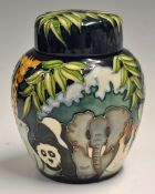 Moorcroft Pottery Ginger Jar 1996 Noah's Ark, measures 14cm approx. appears in good condition