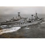 3x Battleship Prints to include HMS Periwinkle, another depicting HMS Invincible, Illustrious and