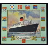 Maritime - The New Cunard Liner "Carinthia" Brochure - Intended for the Canadian Service. Circa 1956