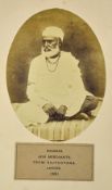 India - Punjab -Lahore Bhabras Jain Merchants Albumen Photo 1860s an early albumen photo showing a