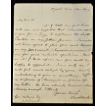 David Milne (1763-1845) Royal Navy Officer - Hand Written Letter - to George Outram soliciting a