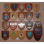 Selection of 19x Royal Navy Ship crests to include HMS Bruce, Angus, Devonshire, Glamorgan plus