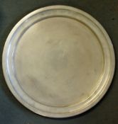 Large German marked 'RK' Silver Tray with Eagle and Swastika to the top centre, measures 46.5cm