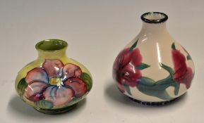 Small Moorcroft Pottery Vase c.1950-1986 measures 7.5cm high approx. with some crazing present,
