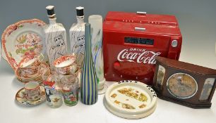Assorted Collectables to include Coca Cola Radio/Cassette Player, a pair of Shields of Fifth