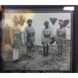 India & Punjab - Sikh Officers at Camp - Glass slide negative of Native Indian soldiers in UK