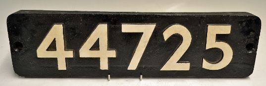 BR Stanier Black Five Locomotive Number Plate 44725 measures 55x16cm approx.