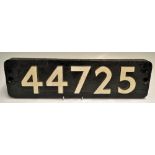 BR Stanier Black Five Locomotive Number Plate 44725 measures 55x16cm approx.