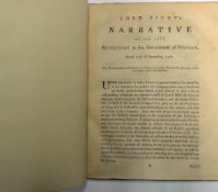 India - Lord Pigot's Narrative Of The Late Revolution In The Government Of Madras 1776. First