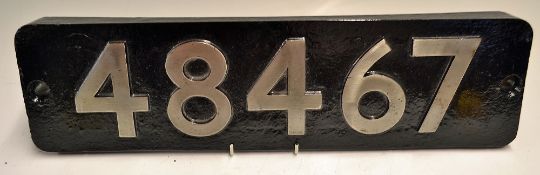 BR Stanier Black Five Locomotive Number Plate 48467 measures 56x15cm approx.